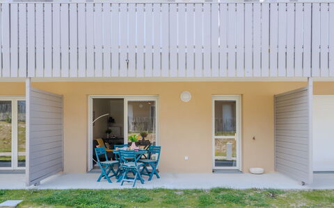 Mimizan 217: Facade, Hjem, Kompositmateriale, Skygge, Beton, Altan, Estate, Sidespor, Gård