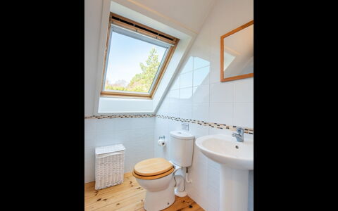 Drover'S Lodge: Badeværelse, Sanitærarmatur, Gulvbelægning, Indretning, Etage, Vvs, Loft, Tap, Håndvask, Toilet