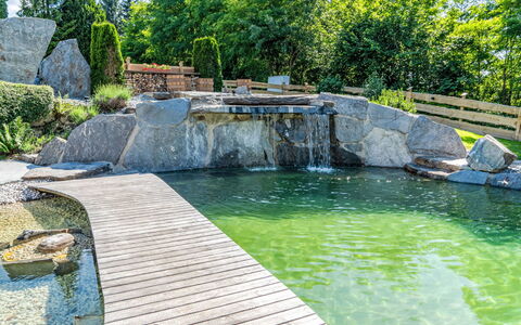 Oase im Grünen: Rots, Have, Landscaping, Svømmepøl, Water Feature, Backyard, Dam, Udvej, Eco Hotel, Design
