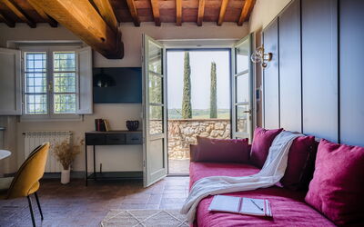 Feriebolig:&nbsp;Relais Badia a Passignano - Appartamento Malvasia