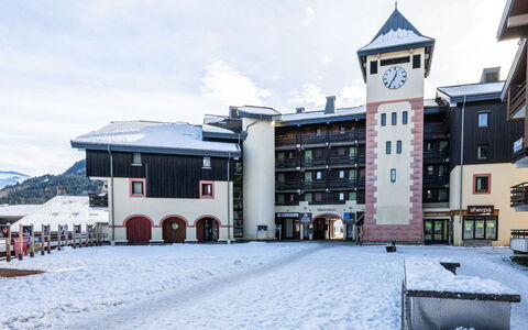 Grand Morillon: Vinter, Rådhusplads, Hotel, Plaza, Fryser, Sne, Skisportssted