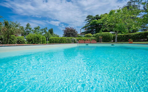 Il Campino, Pool, Montaione: Blå, Vand, Svømmepøl, Kompositmateriale, Udvej, Fritid, Water Feature, Eco Hotel, Skygge, Landscaping