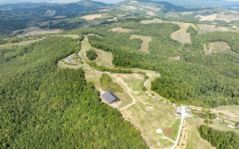 Villa Airone Tegoni, Pool, Radicondoli: Landskab, Land Lot, Almindeligt, Fugleperspektiv, Luftfotografering, Hill Station, Plantation, Farm