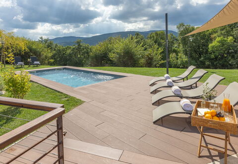 Villa Airone Tegoni, Pool, Radicondoli: Udendørs Møbler, Svømmepøl, Kompositmateriale, Dæk, Trægulve, Hårdttræ, Flise, Skygge, Have, Liggestol