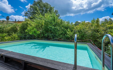 Casale La Canigiana, House, Pool, San Miniato: Blå, Vand, Svømmepøl, Kompositmateriale, Udvej, Fritid, Eco Hotel, Skygge, Hårdttræ, Dæk