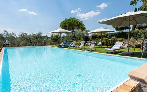 Villa Belchianti: Svømmepøl, Blå, Udvej, Udendørs Møbler, Liggestol, Thermae, Eco Hotel, Have, Estate, Hacienda