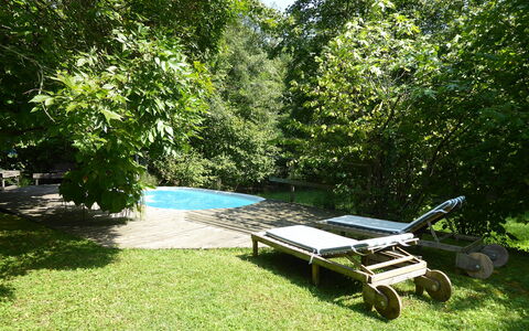 Chalet Fagarè, Pool, Sauna, Prosecco Hills: Have, Skygge, Svømmepøl, Udendørs Møbler, Møbel, Lawn, Backyard, Fritid, Landscaping, Stol