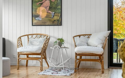 Sofija - from the Sea: Møbel, Stol, Kurv, Wicker, Udendørs Møbler, Pude, Naturmateriale, Throw Pillow, Hårdttræ, Bejdse
