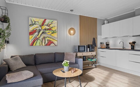 Asfrid - 80M from the Sea: Møbel, Indretning, Gulvbelægning, Etage, Couch, Stue, Træ, Værelse, Trægulve, Loft