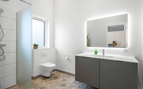 Gillis - 1Km from the Sea: Væg, Indretning, Gulvbelægning, Badeværelse, Sanitærarmatur, Etage, Badeværelsesskab, Loft, Vvs, Tap