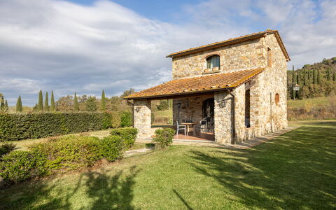 La Casina Honeymoon Cottage, Badia Agnano: Græs, Busk, Landskab, Græs-, Land Lot, Landdistrikt, Sommerhus, Dør, Stuehus