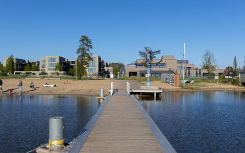 Seeruhe: Reservoir, Walkway, Afspejling, Boardwalk, Dok
