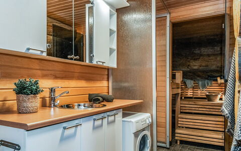 Tunturin Villa Pipo: Træ, Gulvbelægning, Indretning, Etage, Større Bandage, Sanitærarmatur, Countertop, Loft, Køkken, Værelse