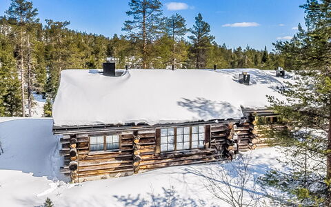 Rukan Kelohuvila: Træ, Afdeling, Vinter, Sne, Sommerhus, Hus, Tag, Fryser, Hjem, Bjælkehytte