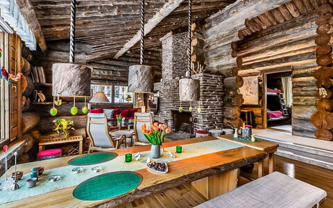 Rukan Kelohuvila: Træ, Sommerhus, Bejdse, Hårdttræ, Bjælkehytte, Planke, Loft, Naturmateriale, Tømmer, Garden Bygninger