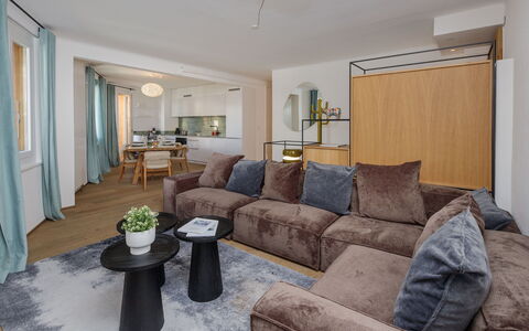 Résidence Terrazza 1: Møbel, Indretning, Gulvbelægning, Etage, Couch, Træ, Loft, Værelse, Stue, Lejlighed