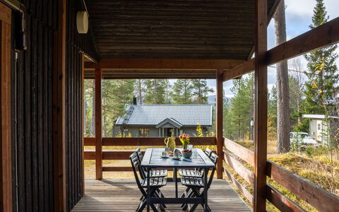 Lofsdalen Fjällnästet: Træ, Veranda, Hårdttræ, Hjem, Sommerhus, Loft, Dæk, Bejdse, Planke, Skygge