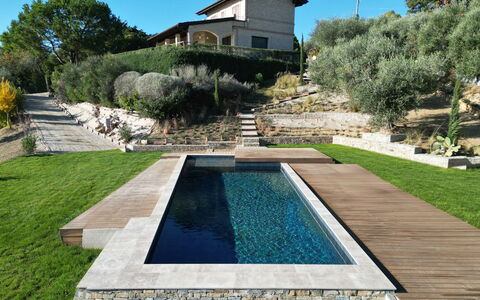 Villa Carciofa: Svømmepøl, Kompositmateriale, Have, Water Feature, Landscaping, Backyard