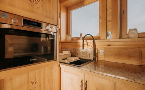Góralskie Zacisze: Træ, Bejdse, Cabinetry, Hårdttræ, Køkken, Molding, Klarlak, Krydsfiner, Design, Countertop