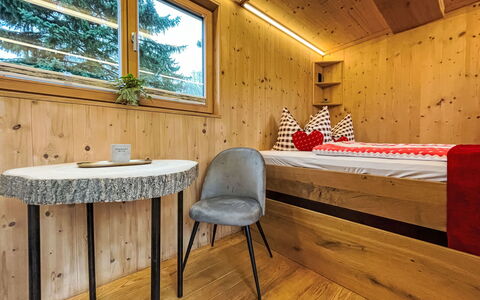 Tiny House Cottage Herbert: Træ, Indretning, Gulvbelægning, Etage, Loft, Bejdse, Værelse, Hårdttræ, Planke, Klarlak