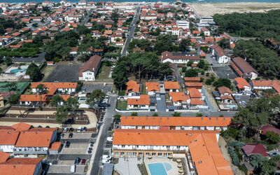 Mimizan 620: Boligområde, Urban Design, Udvej, Hav, Forstad, Kyst, Ferieby, Strand, Badeby, Svømmepøl