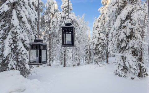Katajamäki: Træ, Vinter, Sne, Hjem, Sommerhus, Fryser, Sidespor, Bjælkehytte, Is