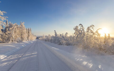 Katajamäki: Himmel, Blå, Vinter, Sne, Afdeling, Horisont, Fryser, Frost, Geologiske Fænomen, Sollys