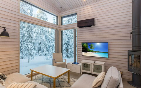 Villa Vesla: Træ, Vinter, Sne, Hjem, Sommerhus, Fryser, Sidespor, Bjælkehytte, Is