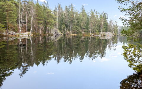Korpilammenhuvilat 7B: Vandressourcer, Vand, Krop Af Vand, Natur, Naturligt Miljø, Naturlige Landskab, Bank, Ødemark, Afspejling, Skov