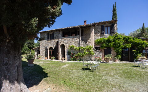 Podere le Lune with Pool, San Gimignano: Busk, Hjem, Estate, Sommerhus, Stuehus, Hacienda, Villa, Have, Landsby, Gård