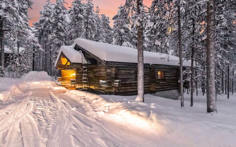 Äkästupa: Sne, Vinter, Afdeling, Træ, Sommerhus, Hus, Fryser, Tag, Bjælkehytte, Kvist