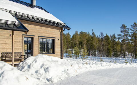 Fjällhemmet: Træ, Sommerhus, Hjem, Hus, Tag, Sidespor, Vinter, Sne, Fryser, Hældning