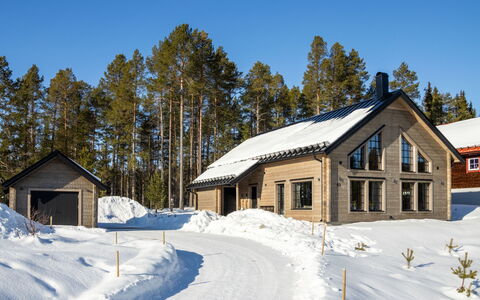 Fjällhemmet: Træ, Sommerhus, Hjem, Hus, Tag, Sidespor, Vinter, Sne, Fryser, Hældning