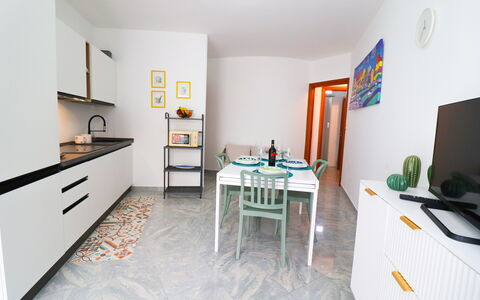 Casa Kalès Otranto – Holiday Home 4 Guests – Ac, W: Gulvbelægning, Indretning, Træ, Møbel, Etage, Køkken, Værelse, Countertop, Større Bandage, Lejlighed