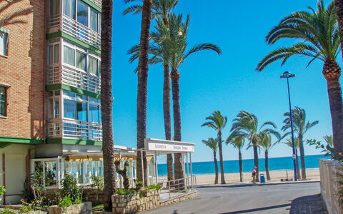 Turia Playa: Himmel, Plante, Bygning, Vand, Ejendom, Vindue, Blå, Azure, Træ, Arecales