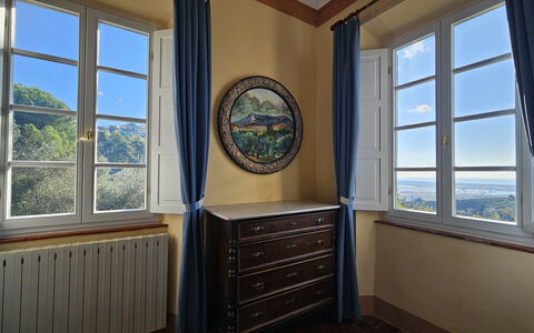 Villa Il Torrazzo, Vista Mare, Massarosa: Væg, Indretning, Værelse, Billedramme, Bejdse, Molding, Hårdttræ, Glas, Maling, Dagslys
