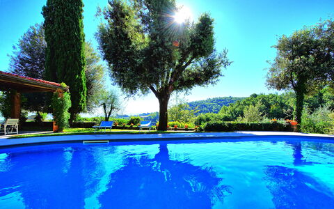Villa Ulivacci: Blå, Svømmepøl, Have, Landscaping, Fritid, Eco Hotel, Udvej, Skygge, Hacienda, Backyard