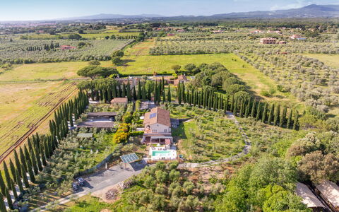 Uliveto: Landskab, Fugleperspektiv, Estate, Luftfotografering, Plantation, Have, Landscaping, Villa
