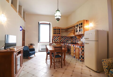 Cariddi Dimora Otranto: Indretning, Gulvbelægning, Møbel, Etage, Loft, Køkken, Værelse, Countertop, Cabinetry, Lejlighed