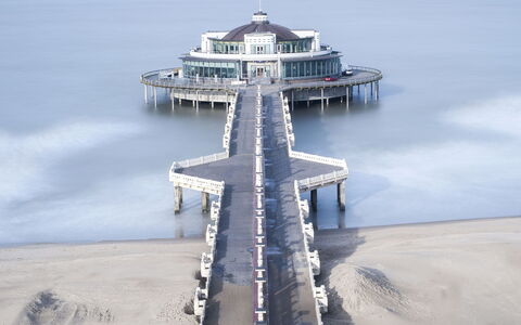 Sand Beach: Vand, Horisont, Mole, Hav, Coastal Og Oceaniske Landskabsformer, Ocean, Strand, Boardwalk, Kyst