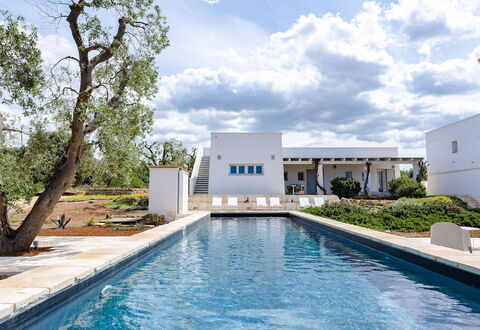 Villa Il Guaceto: Blå, Svømmepøl, Hjem, Estate, Skygge, Water Feature, Udvej, Landscaping, Villa, Design