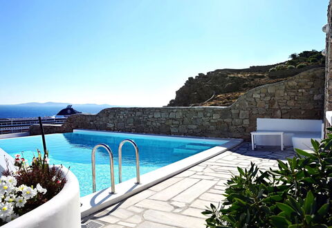 The Pool Rose Villa: Blå, Svømmepøl, Udvej, Kyst, Hav, Eco Hotel, Ferieby, Badeby, Skygge, Villa