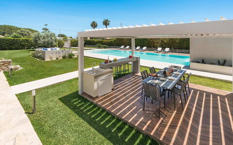 Villa Agorà: Skygge, Have, Udendørs Møbler, Fritid, Landscaping, Udvej, Udendørs Struktur, Backyard, Eco Hotel, Kunstgræs