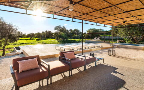 Villa del Sole: Skygge, Have, Landscaping, Udendørs Struktur, Stol, Udendørs Møbler, Eco Hotel, Pavilion, Backyard