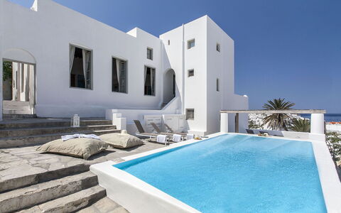 Halki Villa: Blå, Svømmepøl, Villa, Hotel, Altan, Udvej
