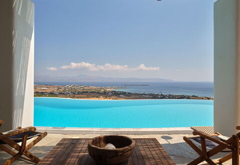 Villa Amaca: Blå, Svømmepøl, Udvej, Hav, Ocean, Eco Hotel, Villa, Hotel, Ferieby, Aften