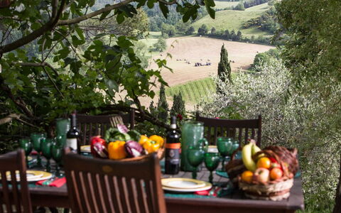 Villa Beatrice: Møbel, Bord, Bordservice, Mad, Drinkware, Flaske, Stol, Udendørs Bord, Serveware, Vin
