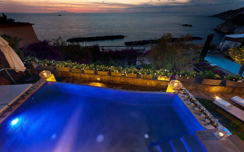 Villa Heart: Blå, Vand, Svømmepøl, Hav, Udvej, Kyst, Nat, Ocean, Eco Hotel, Hotel