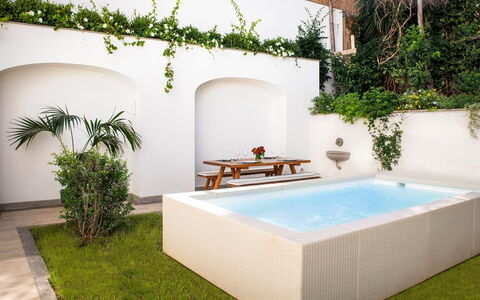 Jacaranda House: Badekar, Svømmepøl, Kompositmateriale, Fritid, Blomsterkrukke, Have, Stueplante, Design, Backyard