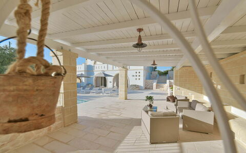 Masseria Ostuni: Skygge, Design, Flise, Dagslys, Villa, Hotel, Svømmepøl